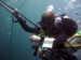 Konstantin on his 6m deco stop after diving the CP1238 at 75m